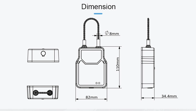 2g 4G Bluetooth Remote Unlock Container GPS Electronic Padlock